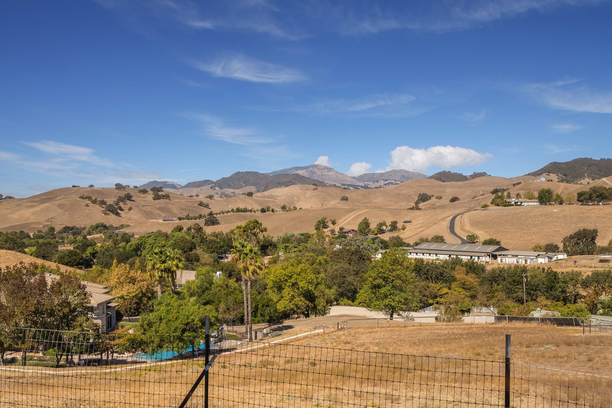 The view from the property across the valley to the ridgelines.